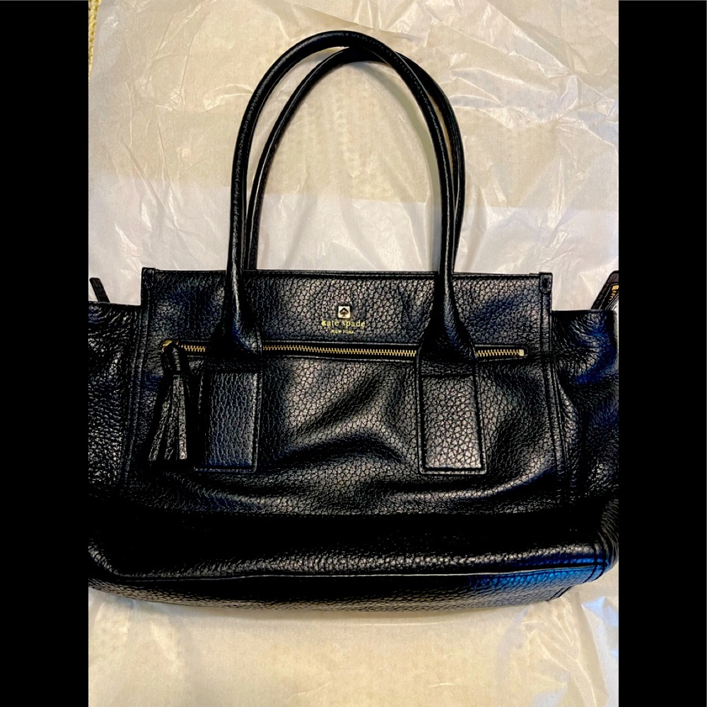 Black Kate Spade Bag.  Used about 2 weeks.  Black leather, no imperfection